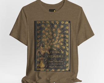 Pride and Prejudice Book Cover T-Shirt, Jane Austen Classic Literature Shirt, Reader Gift