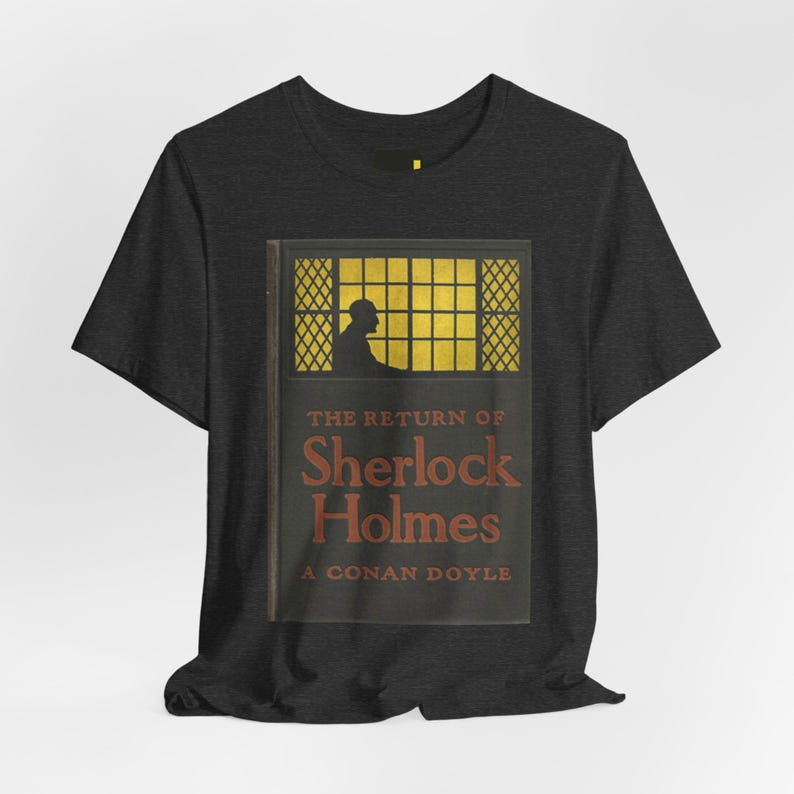 The Return of Sherlock Holmes Book Cover T-Shirt, Detective Literature Shirt, Reader Gift image 1