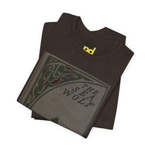 The Sea-Wolf Book Cover T-Shirt, Jack London Literary Shirt, Classic Novel Gift image 4