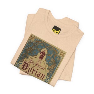 The Picture of Dorian Gray Book Cover T-Shirt, Oscar Wilde Literature Shirt, Gothic Reader Gift image 5