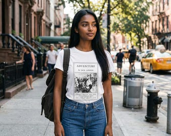 Camiseta con la portada del libro de aventuras de Jack London – Camiseta de literatura clásica