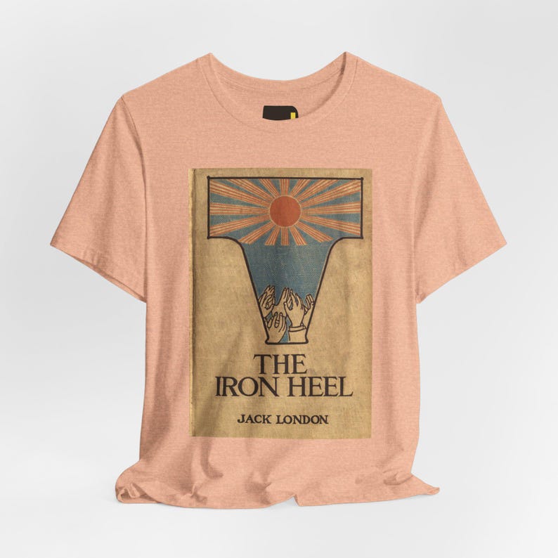 T-Shirt mit dem Buchcover von „Die eiserne Ferse“, Jack-London-Literatur-Shirt, Geschenkidee für einen Klassiker Bild 2