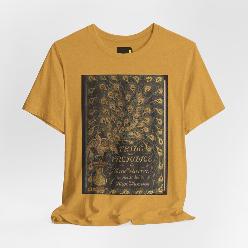 Pride and Prejudice Book Cover T-Shirt, Jane Austen Classic Literature Shirt, Reader Gift image 2