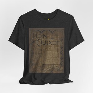 Don Quixote Book Cover T-Shirt, Miguel de Cervantes Literature Shirt, Classic Reader Gift image 2