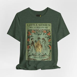 Little Women Book Cover T-Shirt, Louisa May Alcott Literature Shirt, Classic Reader Gift immagine 2