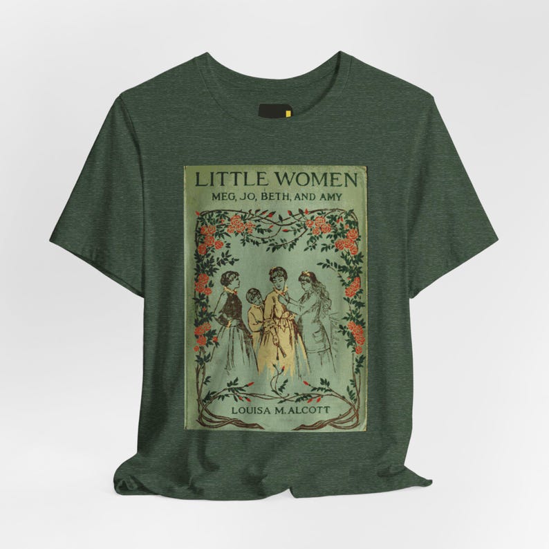 Little Women Book Cover T-Shirt, Louisa May Alcott Literature Shirt, Classic Reader Gift immagine 2