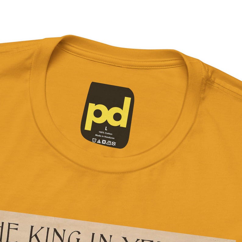 The King in Yellow Book Cover T-Shirt, Robert W. Chambers Gothic Literature Shirt, Reader Gift image 4