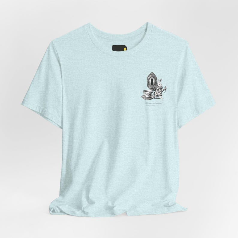 Alice in Wonderland Book Cover T-Shirt, Lewis Carroll Quiet Classics image 3