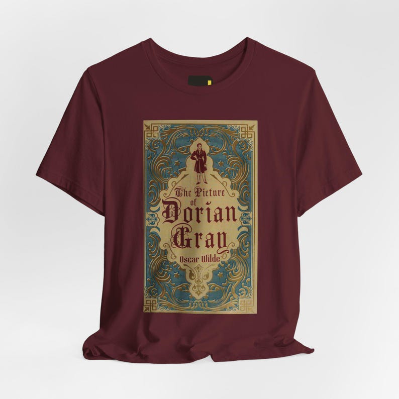 The Picture of Dorian Gray Book Cover T-Shirt, Oscar Wilde Literature Shirt, Gothic Reader Gift image 3