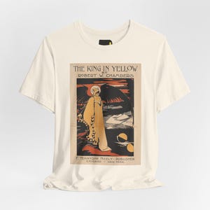 The King in Yellow Book Cover T-Shirt, Robert W. Chambers Gothic Literature Shirt, Reader Gift image 3