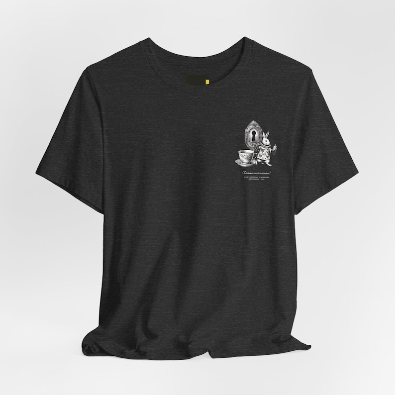 Alice in Wonderland Book Cover T-Shirt, Lewis Carroll Quiet Classics image 4