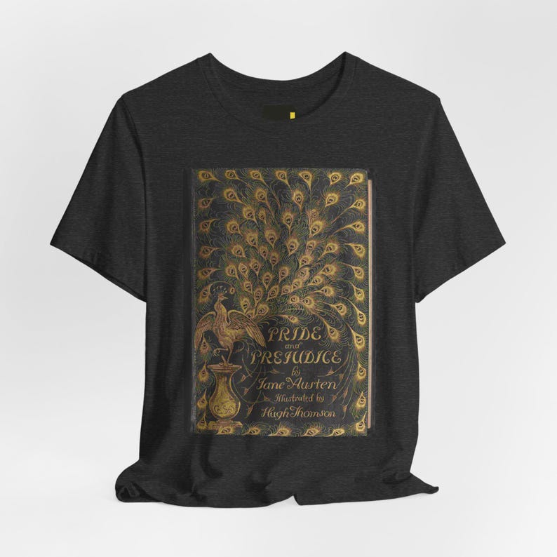 Pride and Prejudice Book Cover T-Shirt, Jane Austen Classic Literature Shirt, Reader Gift image 4
