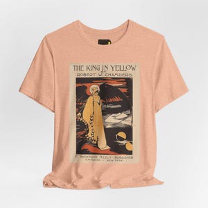 The King in Yellow Book Cover T-Shirt, Robert W. Chambers Gothic Literature Shirt, Reader Gift image 2
