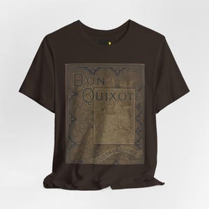 Don Quixote Book Cover T-Shirt, Miguel de Cervantes Literature Shirt, Classic Reader Gift image 1