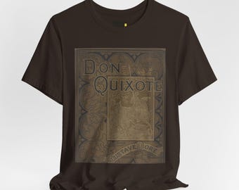 T-Shirt mit Don Quijote-Buchcover, Miguel de Cervantes Literatur-Shirt, Geschenkidee für Klassik-Leser