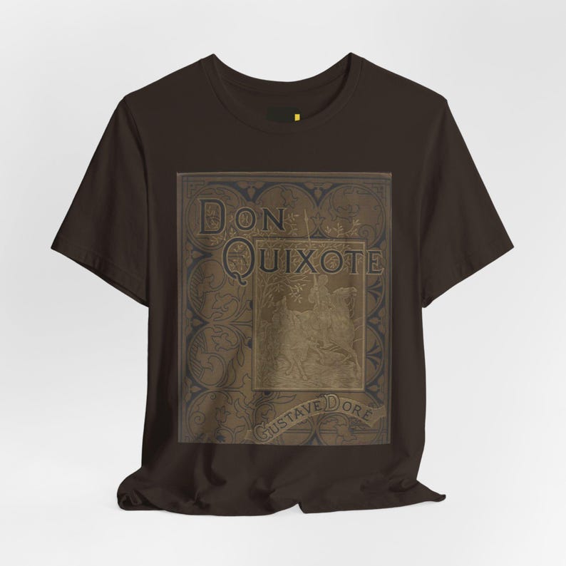 Don Quixote Book Cover T-Shirt, Miguel de Cervantes Literature Shirt, Classic Reader Gift image 1
