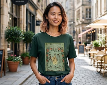 Camiseta con la portada del libro Mujercitas - Camiseta literaria de Louisa May Alcott
