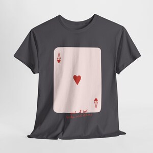 Camiseta As de Corazones - Siéntete afortunado y fuerte - Camiseta de salud mental positiva - Camiseta de autoempoderamiento - Envío gratis a EE. UU.