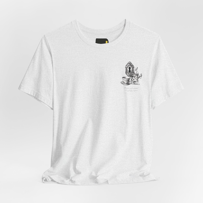 Alice in Wonderland Book Cover T-Shirt, Lewis Carroll Quiet Classics image 1