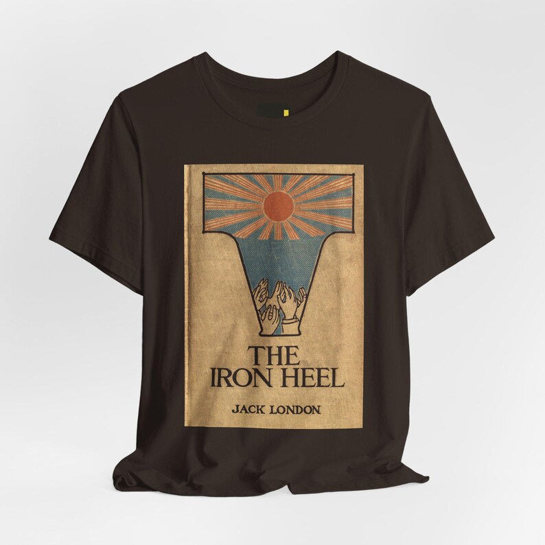 T-Shirt mit dem Buchcover von „Die eiserne Ferse“, Jack-London-Literatur-Shirt, Geschenkidee für einen Klassiker Bild 3