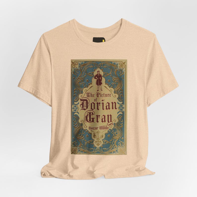 The Picture of Dorian Gray Book Cover T-Shirt, Oscar Wilde Literature Shirt, Gothic Reader Gift image 1
