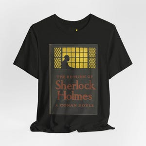 The Return of Sherlock Holmes Book Cover T-Shirt, Detective Literature Shirt, Reader Gift image 2