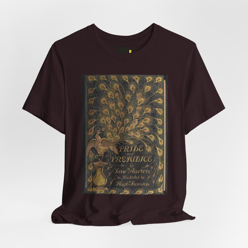 Pride and Prejudice Book Cover T-Shirt, Jane Austen Classic Literature Shirt, Reader Gift image 3