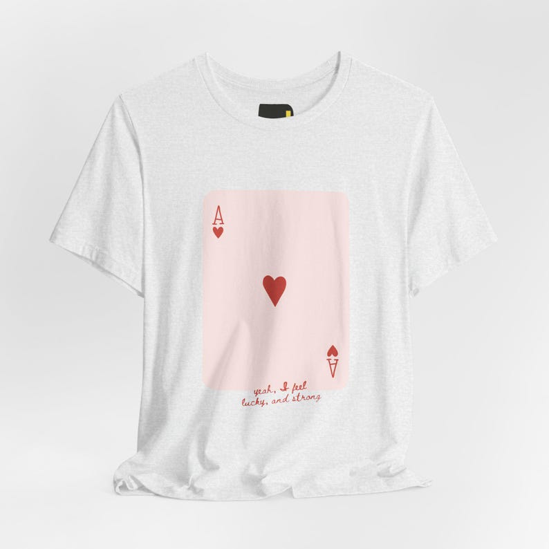 Camiseta "Me sinto sortudo e forte", Camiseta de mentalidade positiva, Presente inspirador imagem 2