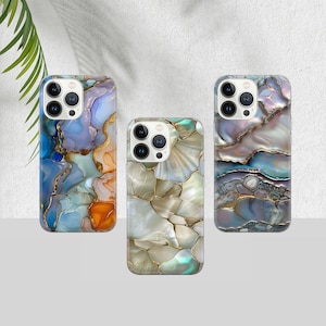 Raw shell Phone Case Abalone Cover for iPhone 16Pro, 15,  14, 13, 12, 11, Google Pixel 8, 7A, 6A, Samsung Galaxy S24Ultra, S23fe, S22, A54