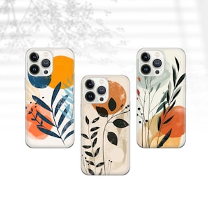 Custodia per telefono in stile boho, cover terrosa per iPhone 16Pro, 15, 14, 13, 12, 11, Google Pixel 8, 7A, Samsung Galaxy S24 Ultra, S23fe, A05, A55, A35