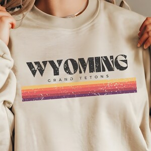 Wyoming Grand Teton National Park Sweatshirt, Heimatstaat Retro Bergpullover, Grand Teton Wandern und Camping Shirt, Wyoming Vintage Shirt
