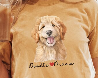 Camiseta para amantes de los doodles, linda camiseta para perros, regalo para dueños de labradoodles, camiseta para mascotas Golden Doodle, divertida camiseta de regalo, divertida camiseta con colores cómodos