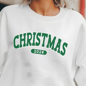 Christmas 2024 Sweatshirt, Womens Christmas Sweatshirt, Holiday Sweater, Cute Christmas Sweatshirt, Christmas Gift, Winter Shirt, Gift