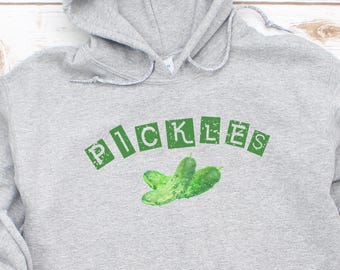 Collegiate Vintage Pickle Hoodie, Womens Canning Season Pickle Shirt, Pickle Lover Sweater, Fun Pickle Crewneck, Pickling Season Gift