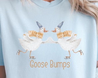 Chemise chair de poule Comfort Colors®, t-shirt idiot d'oie, tenue d'oie drôle, t-shirt d'amant d'oie, vêtements de couple d'oies, cadeaux sarcastiques d'oie