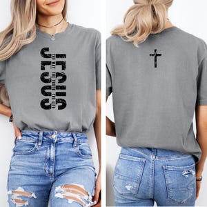Jesus The Way The Truth The Life Cross Comfort Colors Shirt, Bible verse Tee, Jesus Shirt , Christian shirt, Faith T-Shirt for him and her