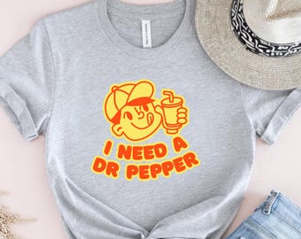Koszulka Dr Pepper, Koszulka retro Dr Pepper, Koszulka w stylu vintage, Prezent dla osoby pijącej napoje gazowane, Musisz być Pepper, Zabawna koszulka z napojem gazowanym, Prezent dla najlepszego przyjaciela