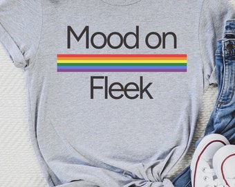 Estado de ánimo en camiseta Fleek, camisa de humor, camisa Fleek, camisa Gen Z, refranes de la generación Z, camiseta divertida, camisa de moda, camisa arco iris, sarcasmo, generación