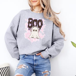 Cute Ghost Sweatshirt, Funny Spooky Sweatshirt, Womens Ghost shirt, Spooky Season, Halloween Party Shirt, Fall Ghost Shirt, Sparkly Shirt