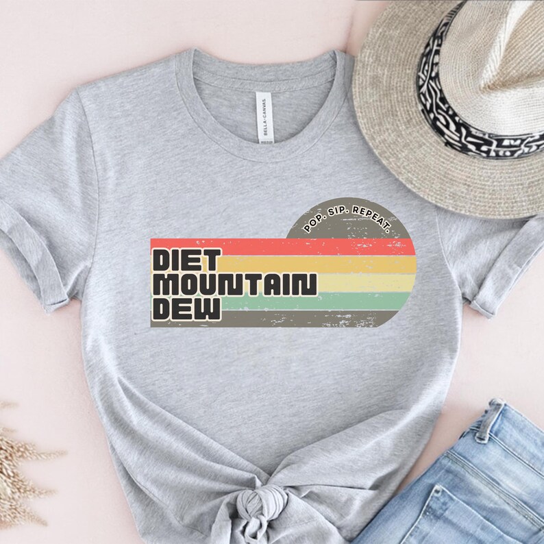 Diet Mountain Dew Shirt: Retro Meme Tee - Funny Soda Pop Graphic - Etsy