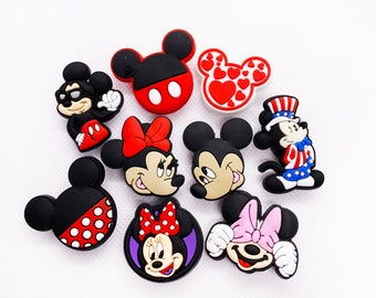 Mickey Mouse Disney Croc Charms Jibbitz Set for Clogs | Shoe Accessories | Trending Mickey Mouse Charms for Clogs | Fashionable Jibbitz