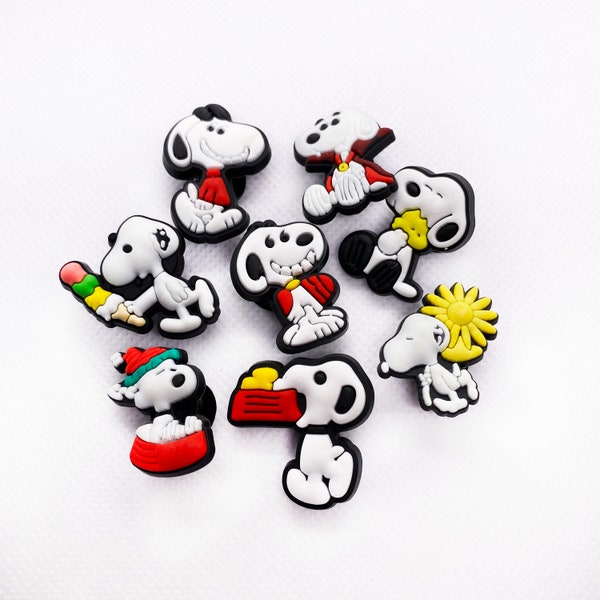 Snoopy Cartoon Croc Charms Jibbitz Set for Clog | Shoe Accessories | Trending Snoopy Charms for Clogs | Fashionable Jibbitz