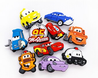 Lightning McQueen Croc Charms Jibbitz Set for Clogs: Rev Up Your Style with The Cars Movie Inspired Footwear Accessories | Trending Cartoon