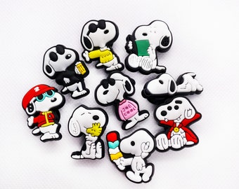 Snoopy Cartoon Croc Charms Jibbitz Set für Clog | Schuhzubehör | Trending Snoopy Anhänger für Clogs | Modischer Jibbitz