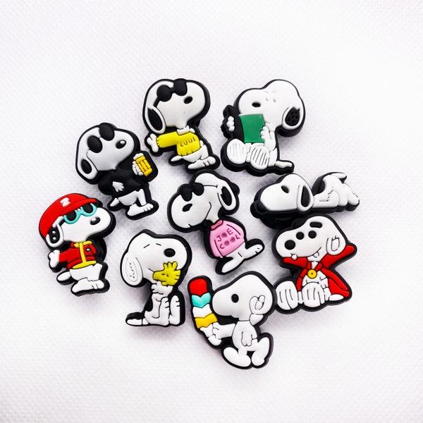Snoopy Cartoon Croc Charms Jibbitz Set for Clog | Shoe Accessories | Trending Snoopy Charms for Clogs | Fashionable Jibbitz