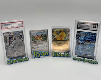 Pokemon Card Display Stand - Vielseitige Vitrine für reguläre, umhüllte und abgestufte Karten