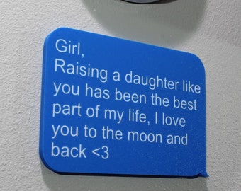 Personalisierte Text Message Wall Plaque - Benutzerdefinierte iPhone Dekor