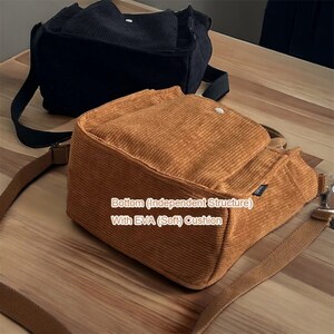 Sac fourre-tout en velours côtelé, sac à bandoulière pour femme, sac à main pour femme, sac messager femme, sac bandoulière femme, sac cabas, sac messager en toile image 10