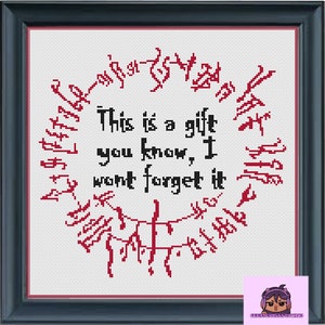 Astarion Baldurs Gate 3 Cross stitch pattern Dungeons and Dragons quote