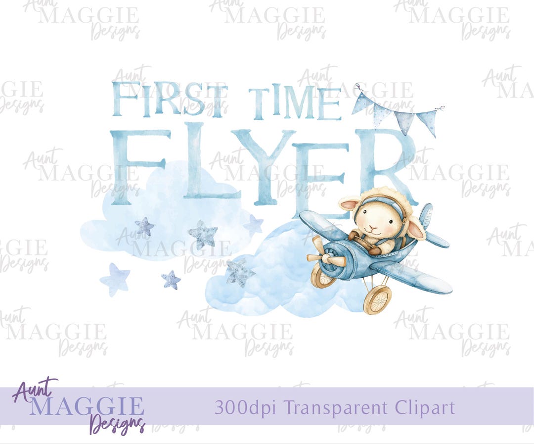First Time Flyer Clipart, Baby Pilot PNG (digital Download) - Etsy